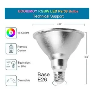 Bombilla LED multicolor Par38 para exteriores_4