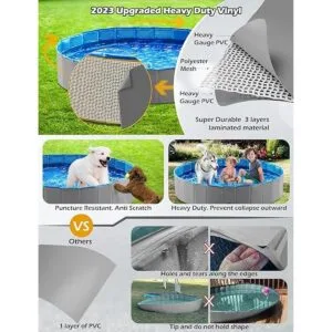 Jasonwell Piscina plegable para perros y mascotas piscina_4