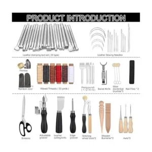 TLKKUE Herramientas de cuero para manualidades kit de_3