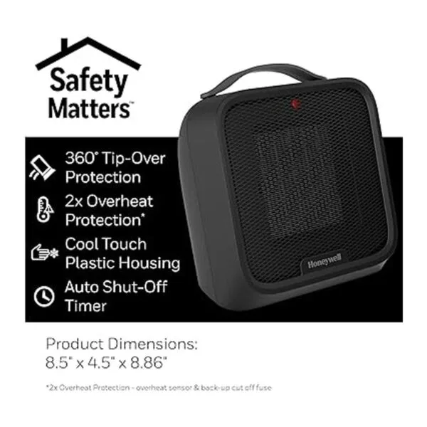 Honeywell UberHeat Plus Calentador de cerámica para_5