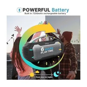 Pyle Altavoz portátil inalámbrico Bluetooth de transmisión_6