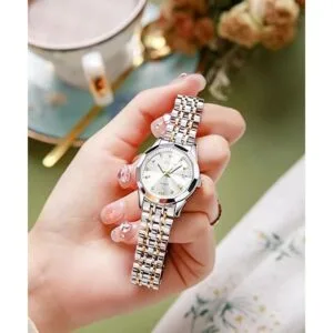 OLEVS Relojes de dos tonos para mujer de acero_6
