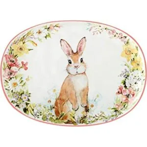 Certified International Plato ovalado para jardín de_1