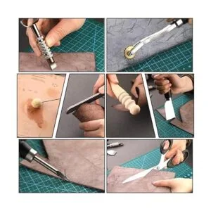 TLKKUE Herramientas de cuero para manualidades kit de_6