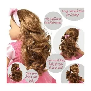 Muñeca de niña de 18 pulgadas muñeca de moda con cabello_3