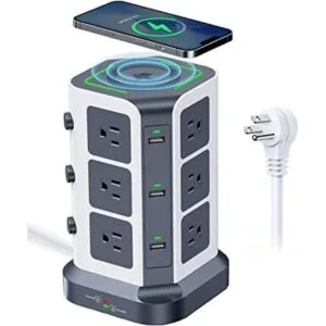 KOOSLA Power Strip Tower Wireless Charger Surge_1