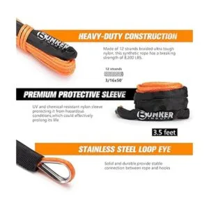 BUNKER INDUST Kit de cuerda sintética de cabrestante de_3