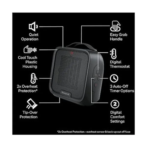 Honeywell UberHeat Plus Calentador de cerámica para_4