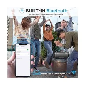 Pyle Altavoz portátil inalámbrico Bluetooth de transmisión_5