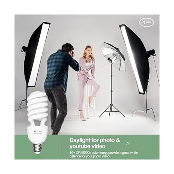 EMART Bombillas de fotografía de 45 W 5500 K E26E27_4