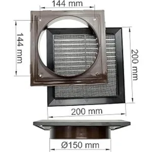 Vent Systems Conducto de 6 pulgadas 8 x 8 pulgadas_6