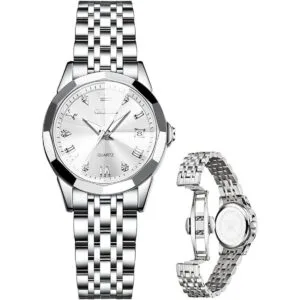 OLEVS Reloj analógico de cuarzo para mujer reloj de oro_1