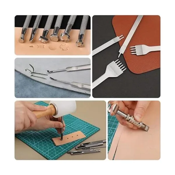 Herramientas de trabajo de cuero kits de artesanía de_5