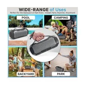 Pyle Altavoz portátil inalámbrico Bluetooth de transmisión_4