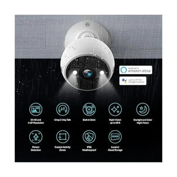 Kasa Cámara de seguridad 2K de 4 MP con cable para_2