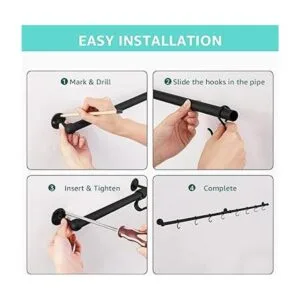 ROTHLEY Colgador para macetas colgante estante de acero_7