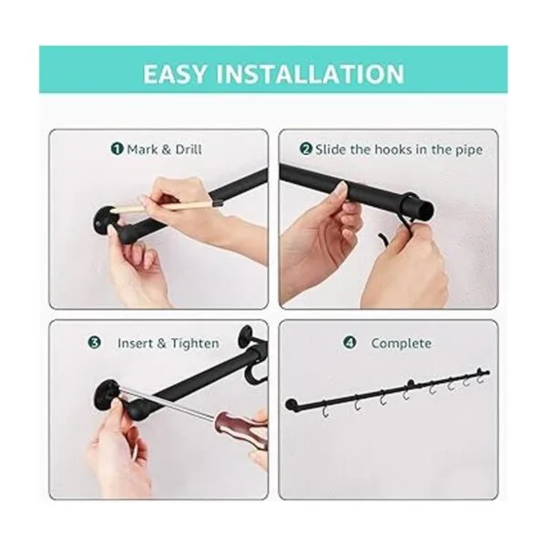 ROTHLEY Colgador para macetas colgante estante de acero_7