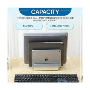 Elestoria Soporte vertical múltiple para laptop Soporte_2