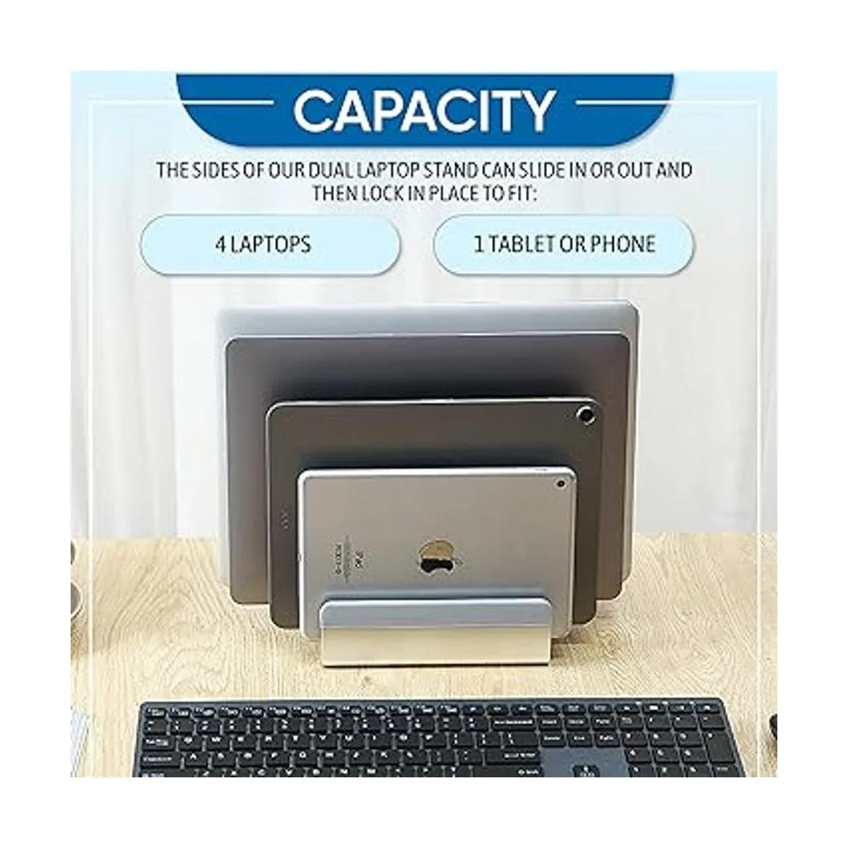 Elestoria Soporte vertical múltiple para laptop Soporte_2