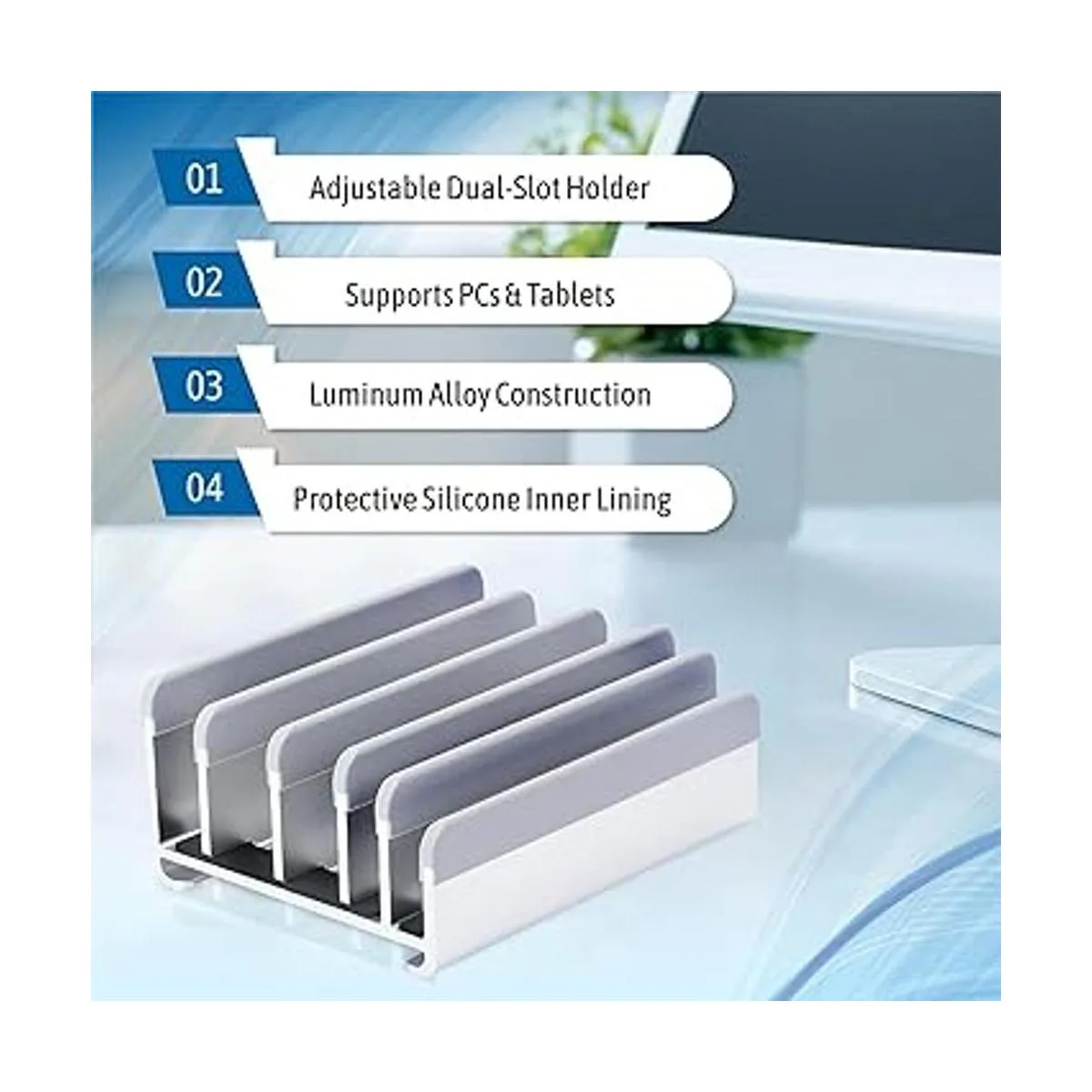 Elestoria Soporte vertical múltiple para laptop Soporte_4