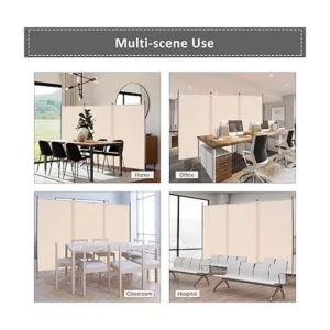 Spurgehom Divisor de habitaciones 3 paneles plegables de_6