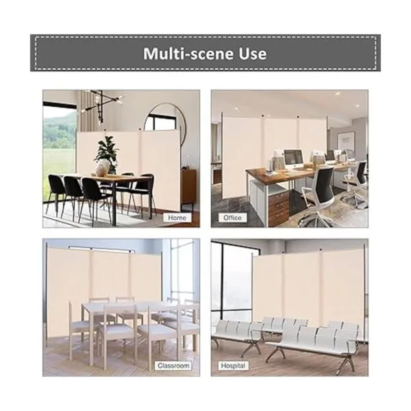 Spurgehom Divisor de habitaciones 3 paneles plegables de_6