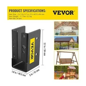 VEVOR Percha oculta 2 x 4 pulgadas reborde oculto_7