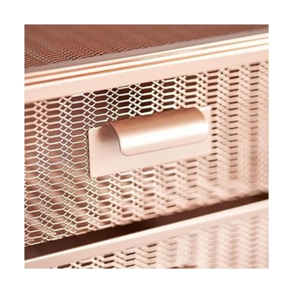 Blu Monaco Soporte de monitor de oro rosa con cajón_6
