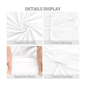 JALANCY Paquete de 8 manteles rectangulares de elastano de_4