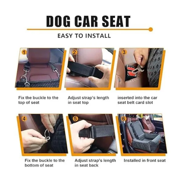 Asiento elevador de coche para perros medianos y pequeños_5
