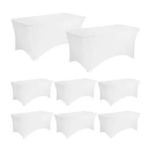 JALANCY Paquete de 8 manteles rectangulares de elastano de_1