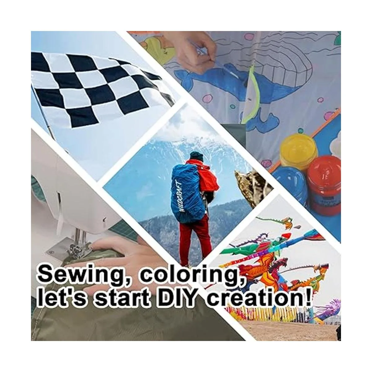 9KM DWLIFE Tela tela de nailon Ripstop blanca 40D 60 x_2