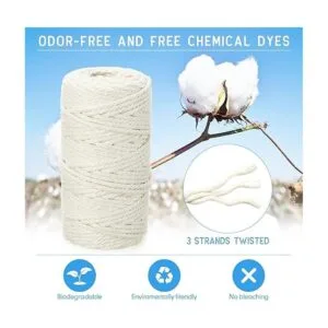 Kenning 32 rollos de cuerda de macramé 4 hebras 0.118 in_4