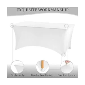 JALANCY Paquete de 8 manteles rectangulares de elastano de_3