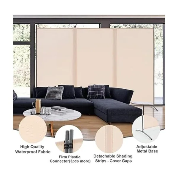 Spurgehom Divisor de habitaciones 3 paneles plegables de_2