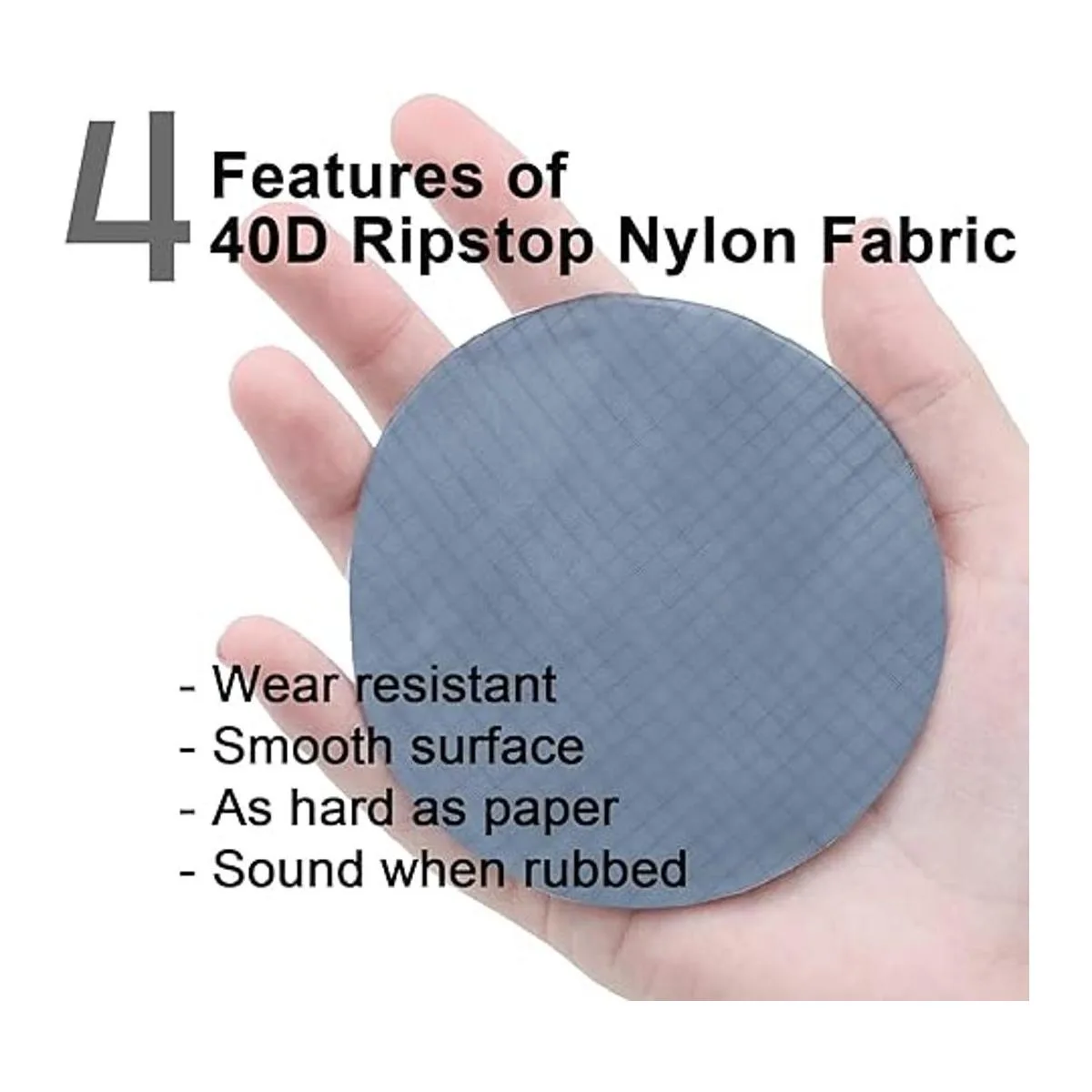 9KM DWLIFE Tela tela de nailon Ripstop blanca 40D 60 x_4