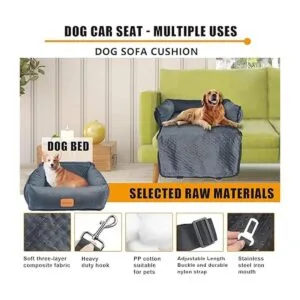 Asiento elevador de coche para perros medianos y pequeños_3