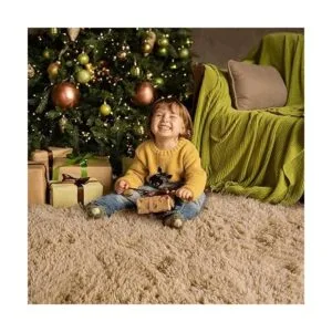 HOMORE Alfombra mullida de lujo para dormitorio sala de_3