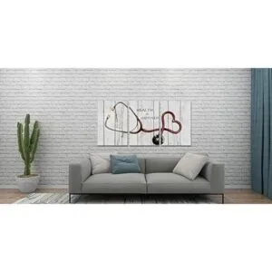 HOMEOART Clínica Arte de pared Instrumento médico rojo_3