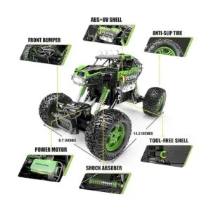 CROBOLL Auto de control remoto grande 112 para niños con_6