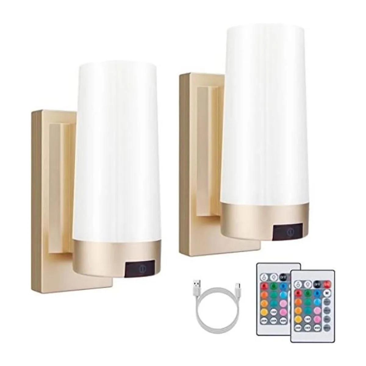 BIGMONAT Lámpara de pared inalámbrica recargable por USB_1