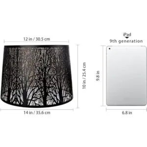 Alucset Persianas de lámpara grandes de metal modernas y_2