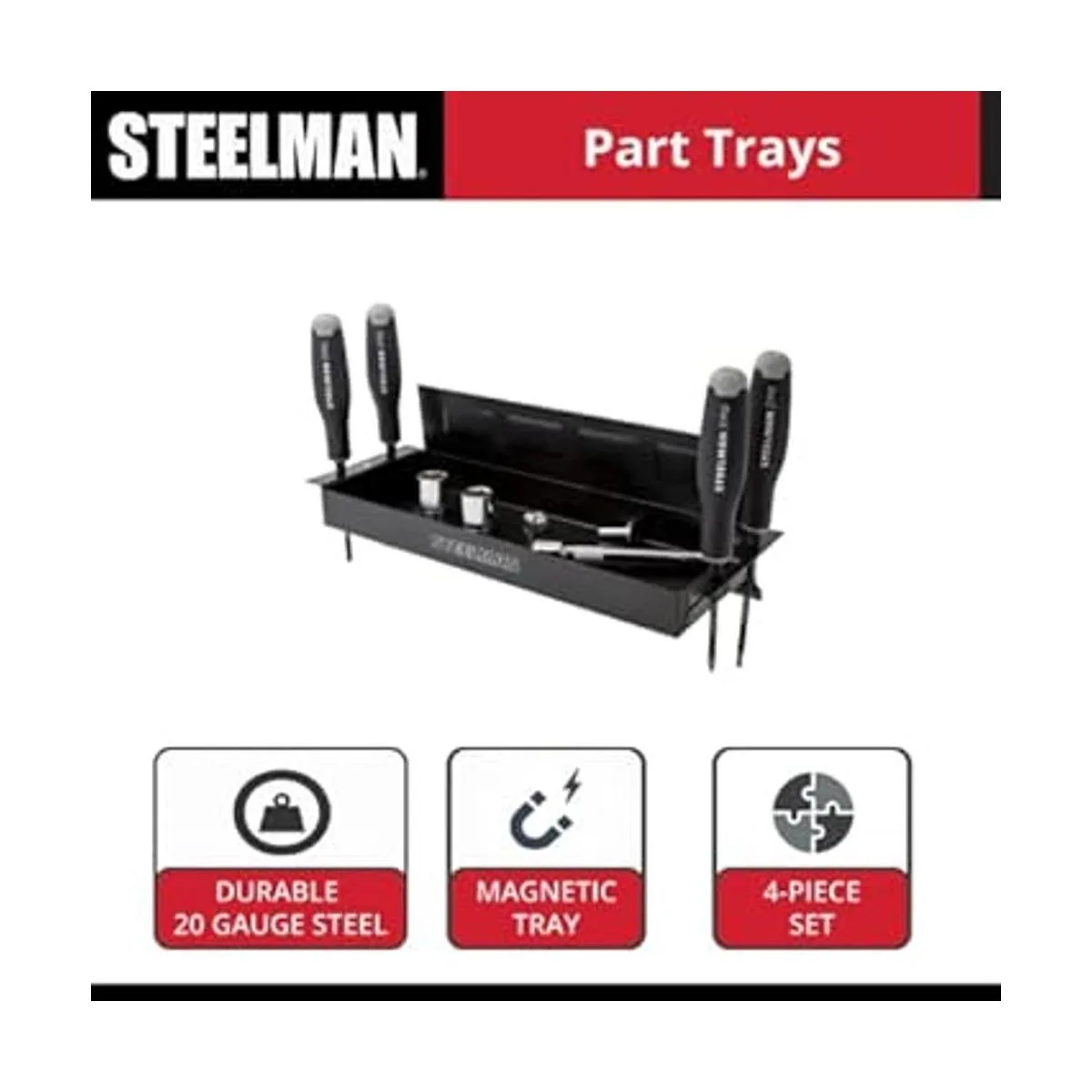 Steelman Bandejas magnéticas de almacenamiento de piezas_5
