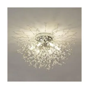 Lámpara de techo con montaje empotrado cromada para fuegos_1