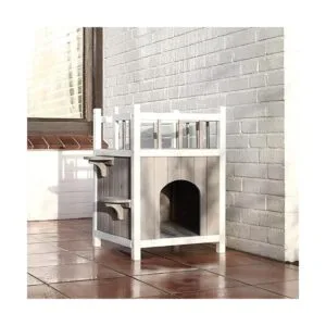 TRIXIE Casa de madera para mascotas con balcón_3