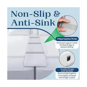 FeelAtHome Puente de cama prémium de 12 pulgadas Kit_4