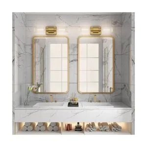 Tipace Lámparas de tocador de baño luces de pared doradas_7