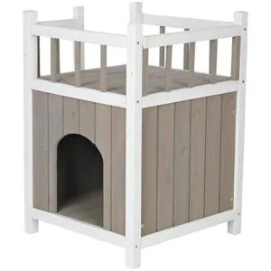 TRIXIE Casa de madera para mascotas con balcón_4