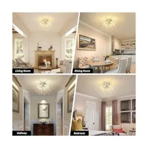 Lámpara de techo con montaje empotrado cromada para fuegos_6