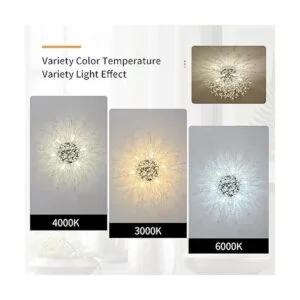 Lámpara de techo con montaje empotrado cromada para fuegos_5